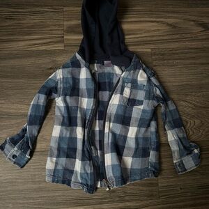 Blue and White Plaid Jacket